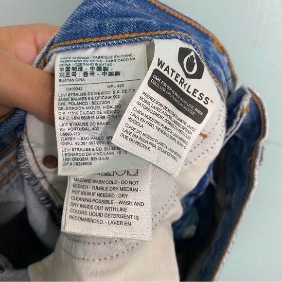 Levi’s Wedgie Straight Jeans Authentically Yours Distressed Sz 25 34964 0013 - Picture 5 of 6